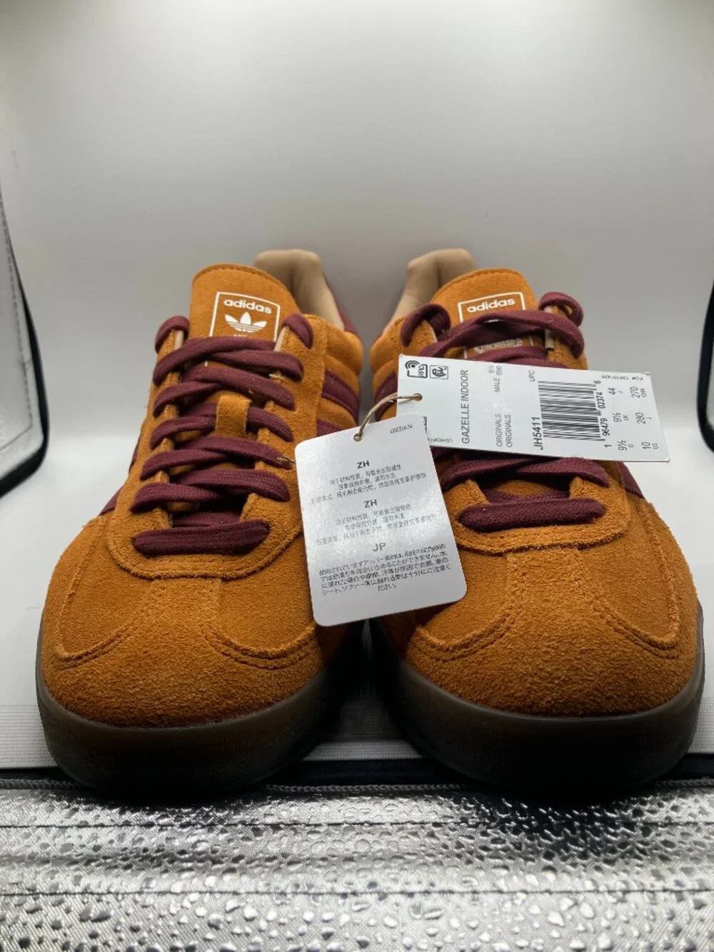 adidas Gazelle Mens size 10‎ Indoor Mustard Yellow/Burgandy